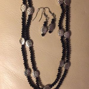 Charming Charlie Jewelry - ***NWOT Black & Silver Necklace & Earrings Charming Charlie Jewelry - ***NWOT Black & Silver Necklace & Earrings